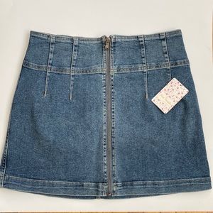 FREE PEOPLE NWT Denim Mini Skirt